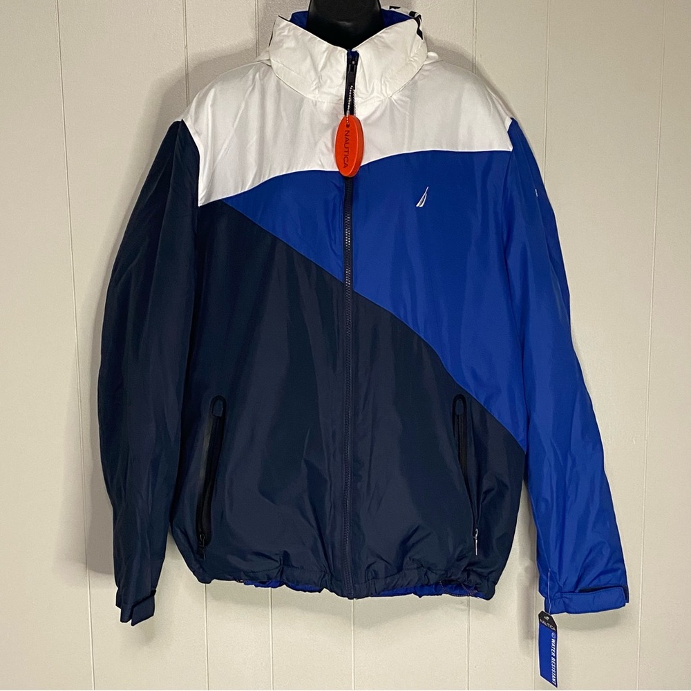 NAUTICA HERITAGE FILLED JACKET MENS XL COLLARD WATER AND WIND RESISTANT